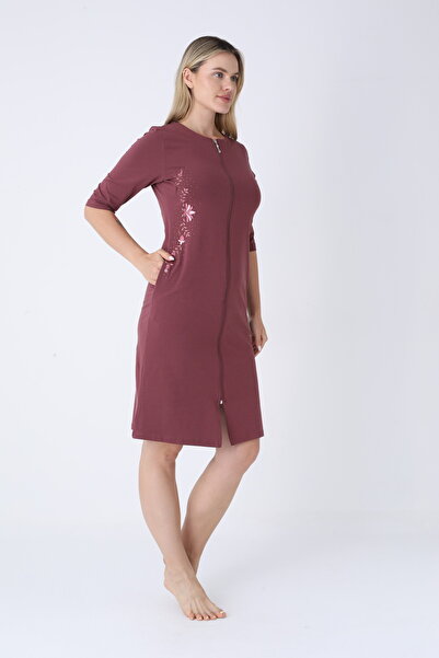 ROMEO LİFE Kadın Pamuklu Likralı Fermuarlı Elbise 7466