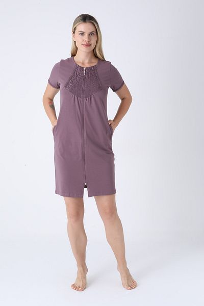 ROMEO LİFE Women's Cotton Lycra Zippered Dress 7467