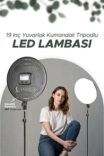EN SİGA 100w 19 Inç Yuvarlak Fotoğraf Stüdyosu Led Lambası Soft Ring Işık Pan...