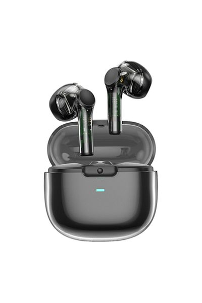 WIWU سماعات أذن لاسلكية Pure Sound Tws Airbuds T-12b سوداء اللون مزودة بميكروفون، وسماعات أذن لاسلكية بتقنية البلوتوث مع دقة عالية