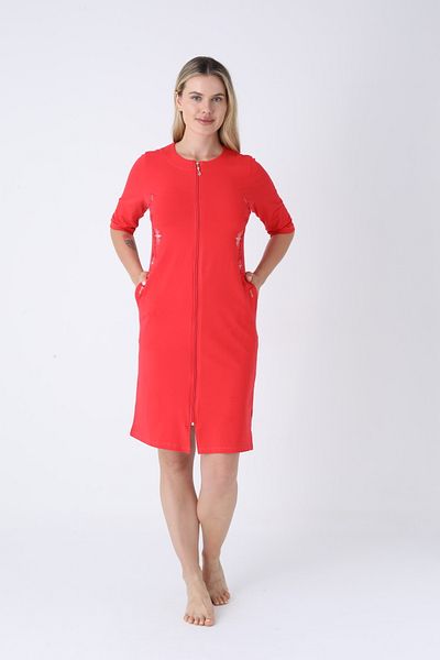 ROMEO LİFE Women's Cotton Lycra Zippered Dress 7466