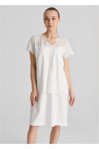 Magic Form 92108 Embroidered Maternity Maternity Nightgown