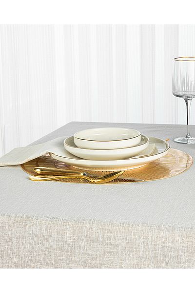 English Home Față de masă cu aspect de in de culoare bej - 150x200 Cm