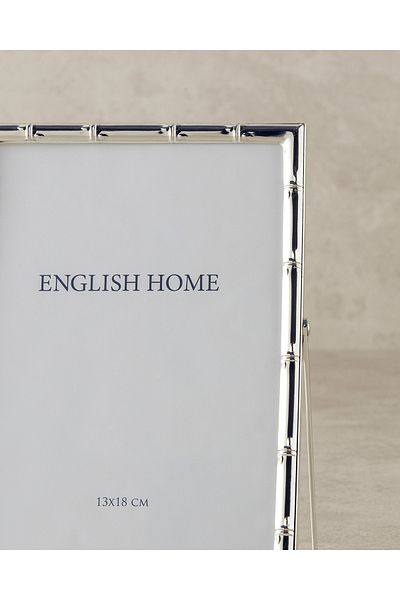 English Home Cadru metalic din bambus argintiu