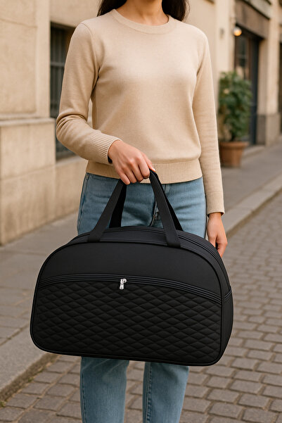 Lüksteks Modern Bavul Seyahat Çantası ( SİYAH)