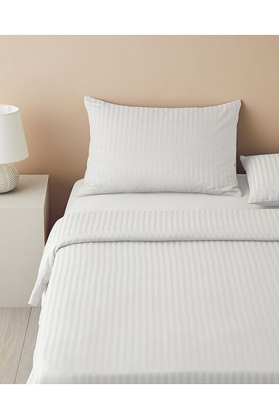 English Home Crystal Silky Twill Double Duvet Cover Set 200X220 cm White