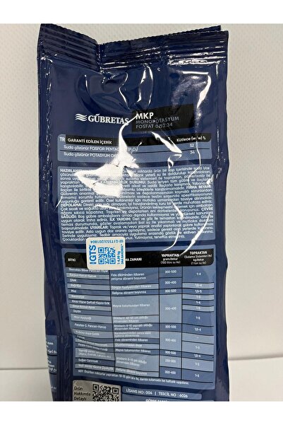 GÜBRETAŞ MKP 0.52.34 ÇİÇEK AÇTIRMADA VE MEYVE BÜYÜTMEDE YARDIMCI 1KG