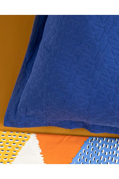 English Home Unique Trine Embossed Jacquard Single Pillow Case 70X70 cm Navy Blue