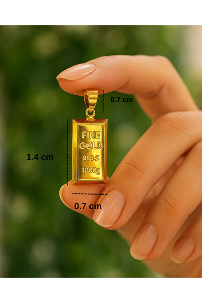 kuyumcu nurettin 1.50 gr (GRAM) Külçe Kolye Ucu 22 Ayar Altın
