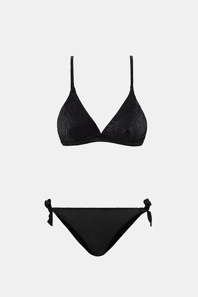 Amarelle Σετ μπικίνι Bali Black Unpadded Triangle Side Tie