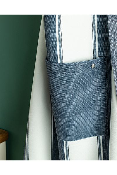 English Home Blue Lines Kitchen Apron 65x75 Cm Dark Blue