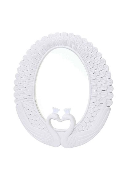 PUFO Oglindă decorativă elegantă Love, 40 cm, albă - Swans, Nunți și evenimente