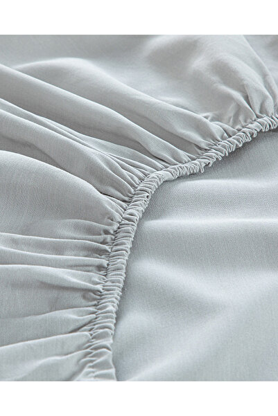 English Home Novella Premium Soft Cotton Double Fitted Sheet Set Gray