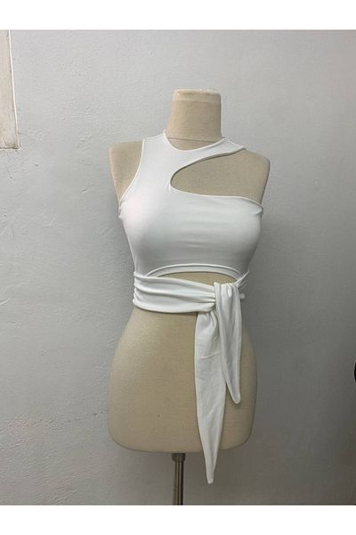 Stile Bella Γυναικεία Tactel Tie Crop Μπλούζα