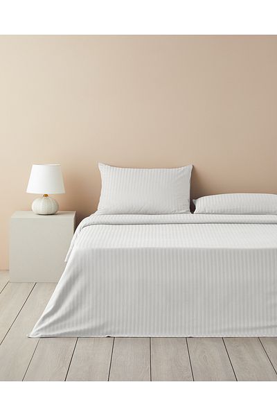 English Home Crystal Silky Twill Double Duvet Cover Set 200X220 cm White