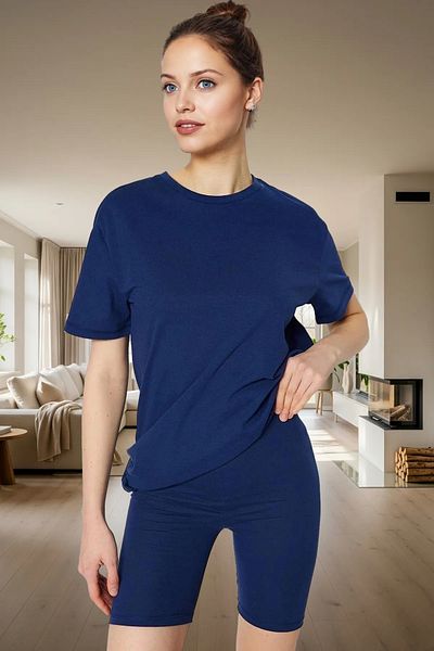 PayBuy Women's Galaxy Pattern Cotton Short Sleeve Pajamas Set Professional Appearance Elegant Design