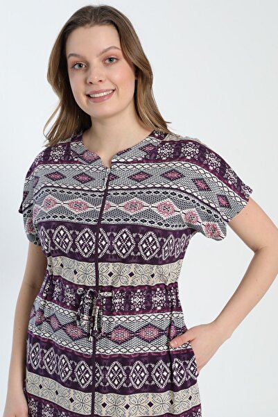 Cotpark Сукня з синьо-фіолетовим візерунком, модель 7660