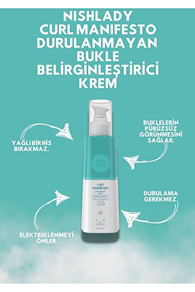 NISHLADY Curl Manifesto Durulanmayan Saç Kremi - Belirgin Bukleler
