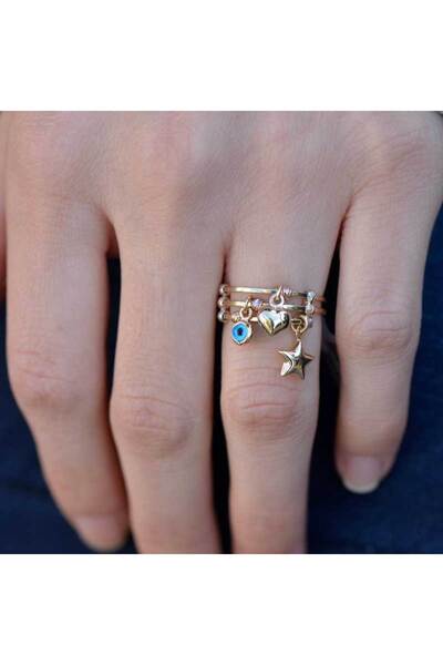 CETAŞ 14 Ayar Altın Çoklu Figürlü Yüzük