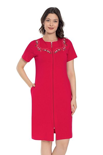 ROMEO LİFE Rochie de damă cu mânecă scurtă cu fermoar 7728