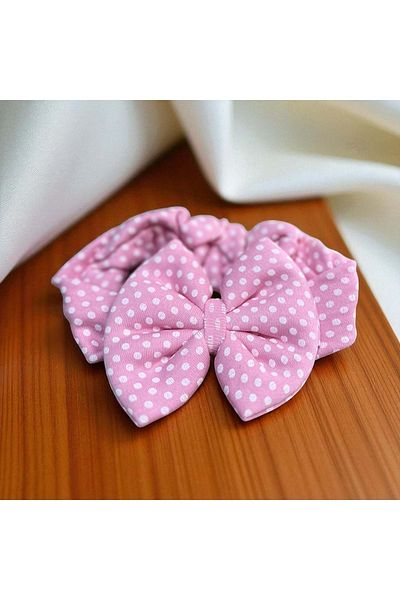 Balgüneş Tekstil Cap&More Hair Band Pointed Bow Tie Pink