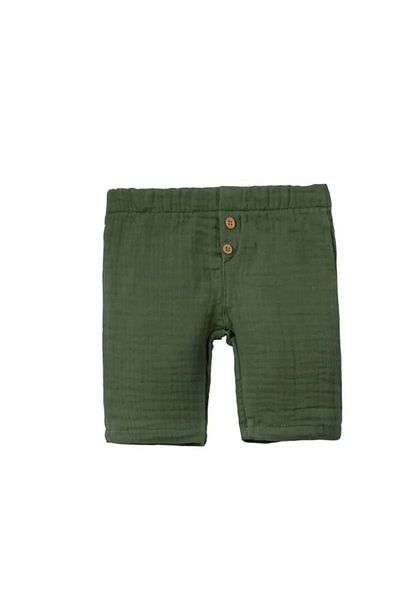 Necix's Muslin Shirt Pants Set Olive Green