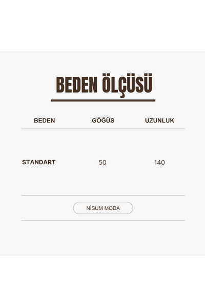 NİSUM MODA Palmiye Stone Pattern Sandy Dress