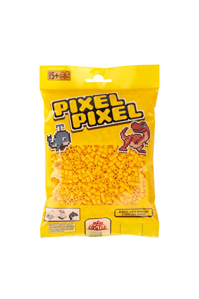 Pixel Pixel 3000 τεμάχια μίντι χάντρες κίτρινες | Χάντρες κατάλληλες για αλγό...