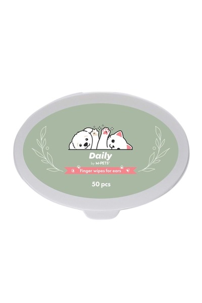 M-PETS Daily Kedi Ve Köpek Kulak Temizliği Için Parmak Pedi 50li