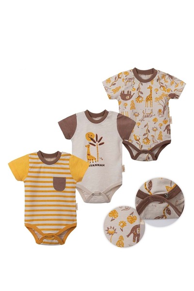 Necix's Wild Short Sleeve Three-Piece Body Set Yellow