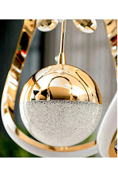 EY-EL TASARIM A++ PLUS Ahtapot  BEYAZ GOLD LED AVİZE SARKIT TOPLU