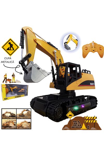 Salamandra Crawler Excavator, Metal Bucket, With Remote Control, Kids