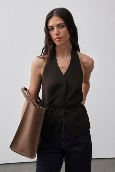 Mathilda Store Kadın Acı Kahve Private Edition Valen Yelek