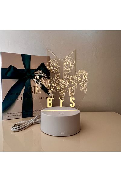OEM 3D LED Night Light, BTS Band, 7 Colors, Ambient Light,