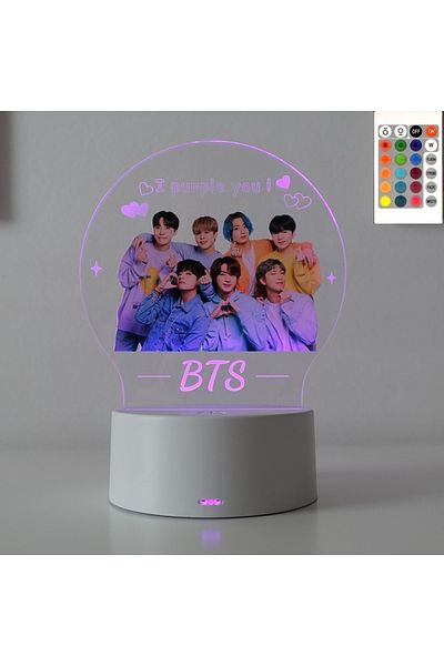 OEM LED Night Light, BTS, 16 Colors, with remote control, USB Power or 3 AA batteries