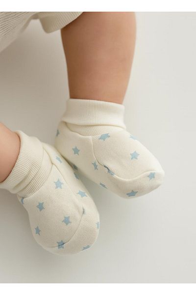kitikate New Dreams Blue Star Booties Organic