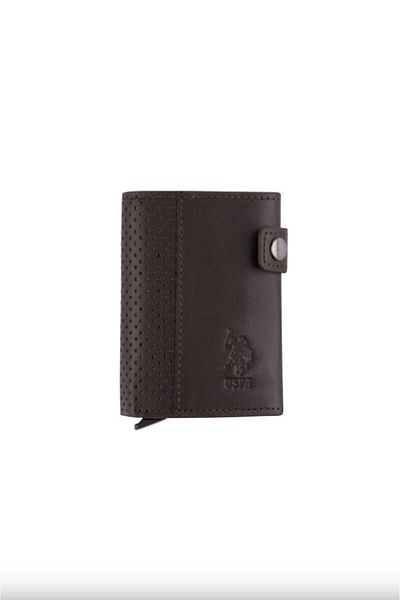 U.S. Polo Assn. Καφέ Unisex Θήκη για κάρτες Plcuz2151