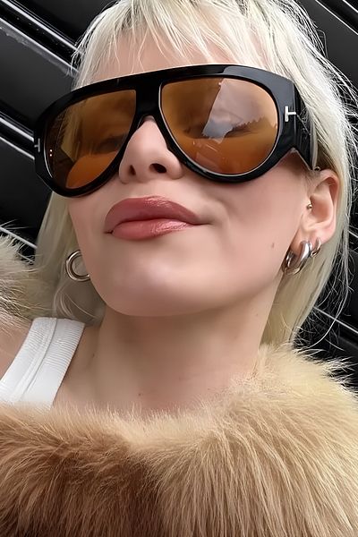 MACERATİ Bapy Forld Vintage Black Orange Nude Unisex Sunglasses