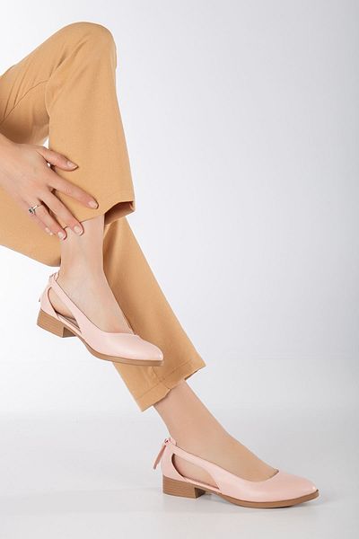 MaskButik Volpen Skin Low Heel Shoes Pudr
