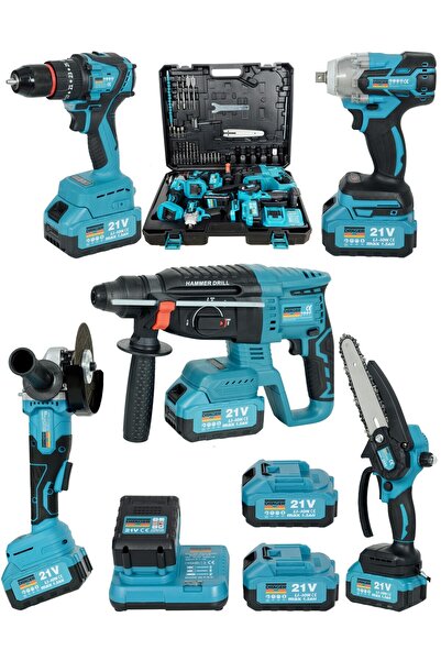 pro drager Kömürsüz Motor Şarjlı Matkap,Taşlama,Yağ Pompalı Testere,Somun Sıkma,Kırıcı Delici 5 li Ultra Set