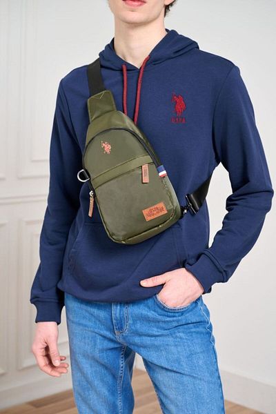 U.S. Polo Assn. Khaki Unisex Body Bag Plevr22463