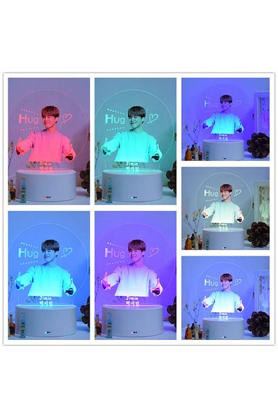 OEM LED Night Light, Jimin BTS, 16 Colors, with remote control, USB power or 3 AA batteries
