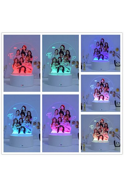 ILUMISHOP Led Night Light, Twice, 7 Colors, Ambient Light, USB or 3AA Power Supply