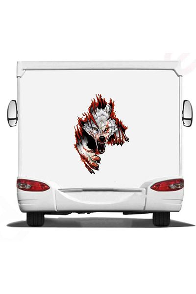 stickerusta Wolf Orion Turkish Moon Star Sticker Car Auto Motorcycle Sticker 00004