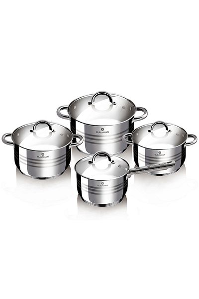 Blaumann Set of 8 stainless steel dishes Jumbo Gourmet line