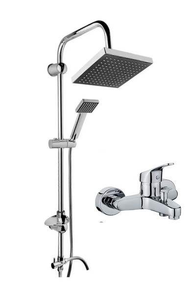 ŞENPRES Local Yeni Nesil Robot Yağmurlama Tepe Duş Başlığı Seti Aç Kapa Banyo Bataryası Gümüş