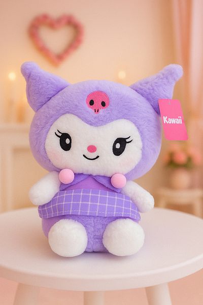 NB market Kuromi Plush Toy 22cm Purple Color Kuromi Toy with Skirt