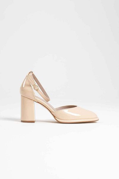 Zerenyus Theresa Premium Light Yellow Patent Leather Women's Heeled Shoes