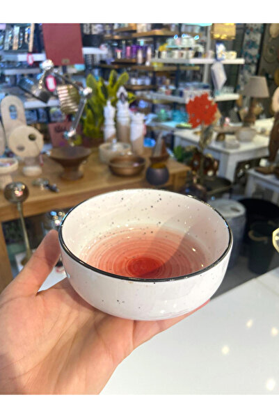 ÇIRPAN EV KIRMIZI PORSELEN 6'LI KASE 11,5CM