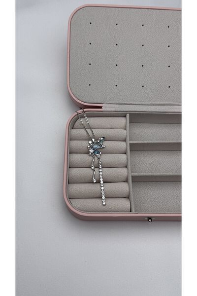lilith accesuary Crystal Cast Butterfly Necklace, Steel Necklace, with Gift Box